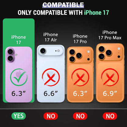 Atrakx Hybrid Matte Frosted Back Cover Case for iPhone 17 Compatible with MagSafe, Built-in Stand, Shockproof, PC & TPU, Translucent Black